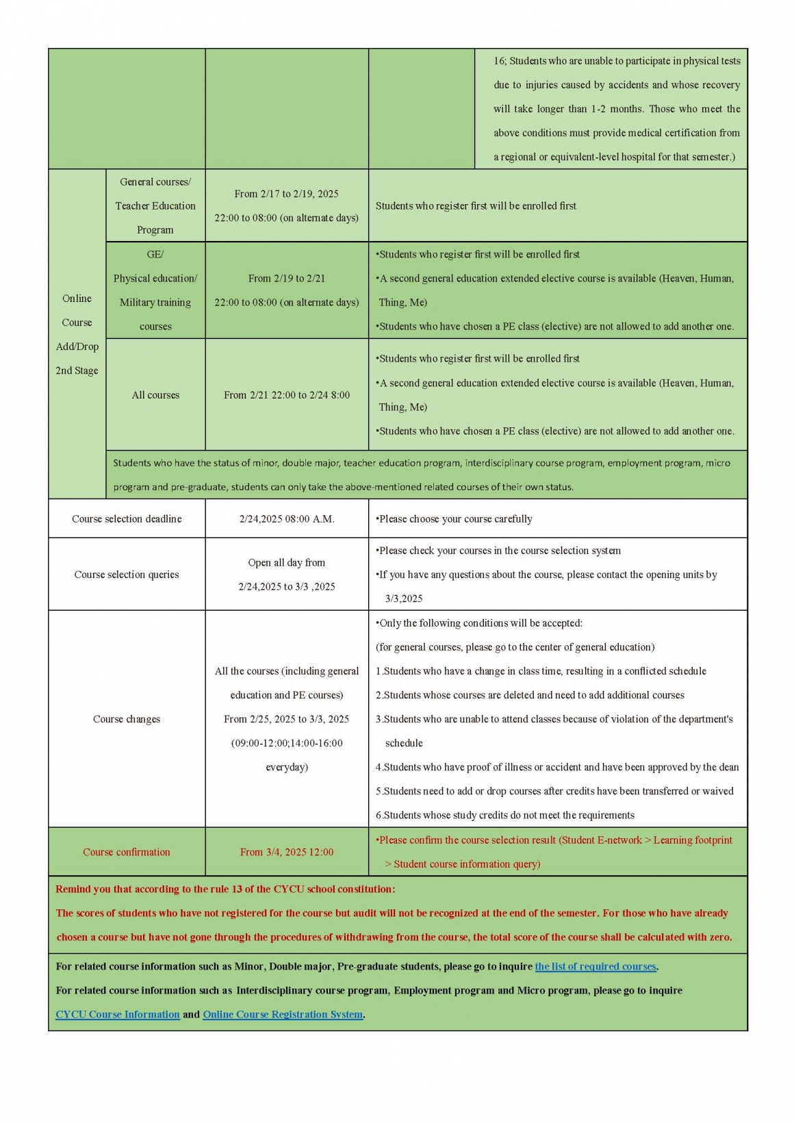 113-2 Course Selection Schedule -4